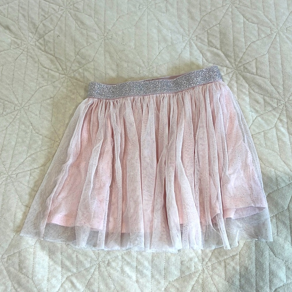 Toddler girls tulle skirt with cotton lining, baby pink size 3